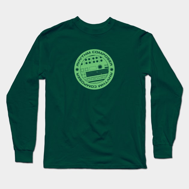 909 Drum Machine Long Sleeve T-Shirt by Atomic Malibu